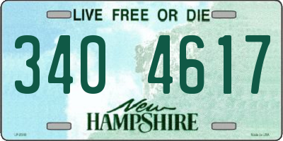 NH license plate 3404617