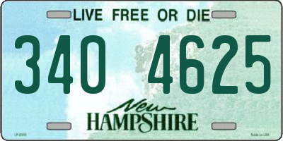 NH license plate 3404625