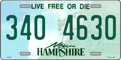 NH license plate 3404630