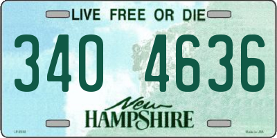 NH license plate 3404636