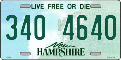 NH license plate 3404640