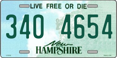 NH license plate 3404654