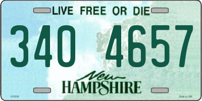 NH license plate 3404657