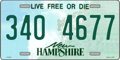 NH license plate 3404677