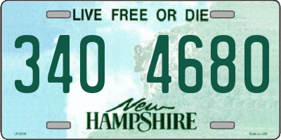 NH license plate 3404680