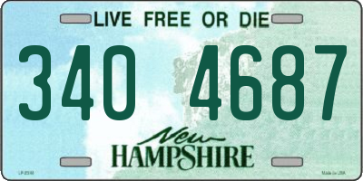 NH license plate 3404687