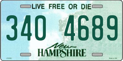 NH license plate 3404689