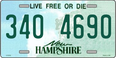 NH license plate 3404690