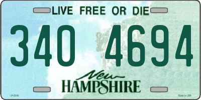 NH license plate 3404694