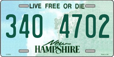 NH license plate 3404702
