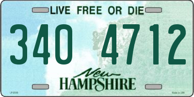 NH license plate 3404712