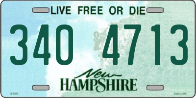 NH license plate 3404713