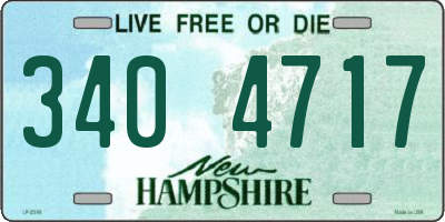 NH license plate 3404717