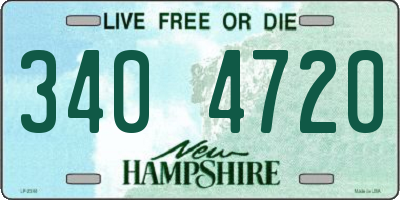 NH license plate 3404720