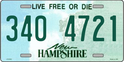 NH license plate 3404721