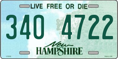 NH license plate 3404722