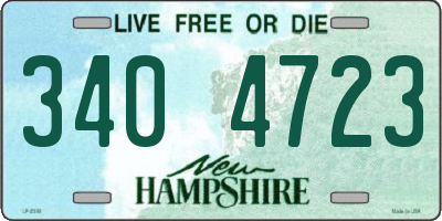 NH license plate 3404723