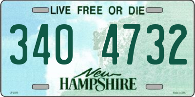NH license plate 3404732