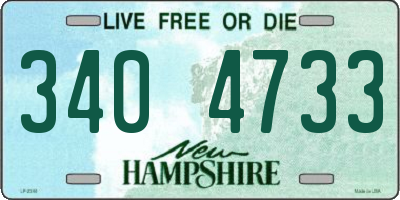 NH license plate 3404733