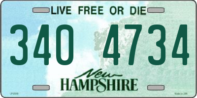 NH license plate 3404734