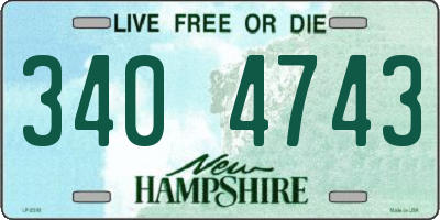 NH license plate 3404743