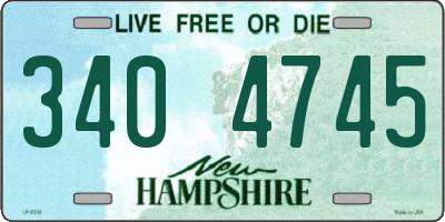 NH license plate 3404745