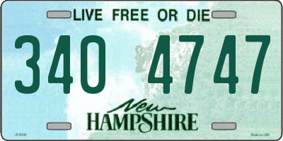 NH license plate 3404747