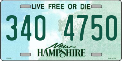 NH license plate 3404750