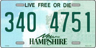 NH license plate 3404751