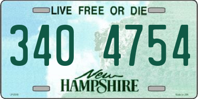 NH license plate 3404754