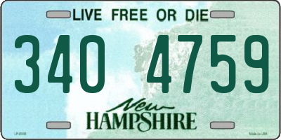 NH license plate 3404759