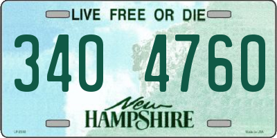 NH license plate 3404760