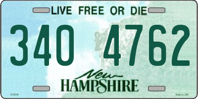 NH license plate 3404762