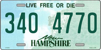 NH license plate 3404770
