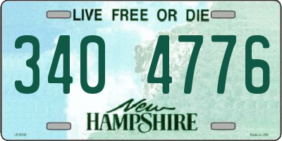 NH license plate 3404776