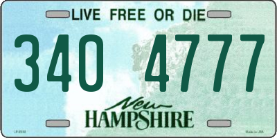 NH license plate 3404777