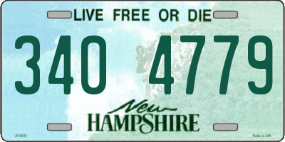 NH license plate 3404779