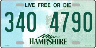 NH license plate 3404790