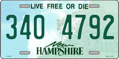 NH license plate 3404792