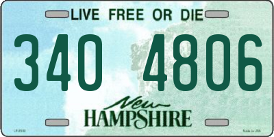 NH license plate 3404806