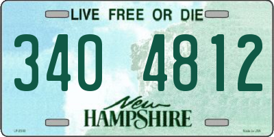 NH license plate 3404812