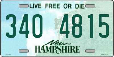 NH license plate 3404815