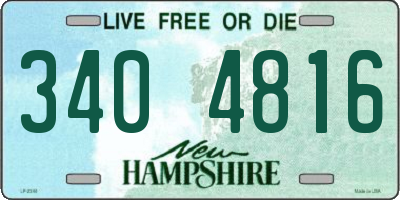 NH license plate 3404816