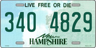 NH license plate 3404829