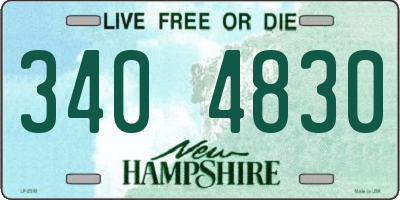 NH license plate 3404830