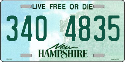 NH license plate 3404835