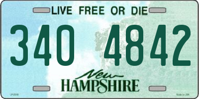 NH license plate 3404842