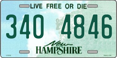 NH license plate 3404846