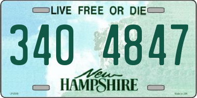 NH license plate 3404847