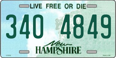 NH license plate 3404849